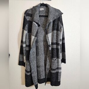 Cyrus Cozy Plaid Open Front Cardigan Sweater